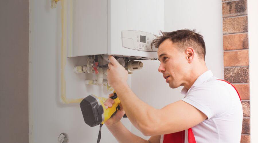 Local tankless water heater installation in Marty, SD